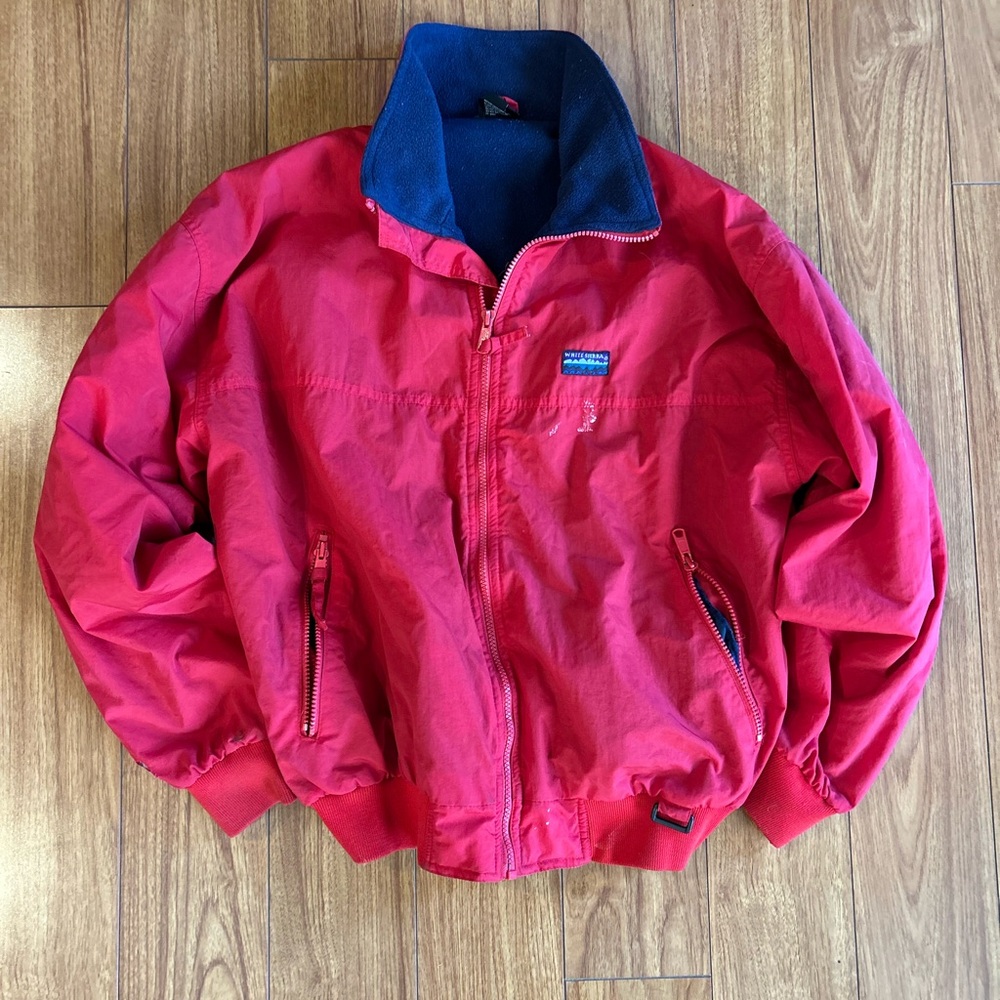 Vintage White Sierra Patagonia Bomber Jacket Men’s Medium